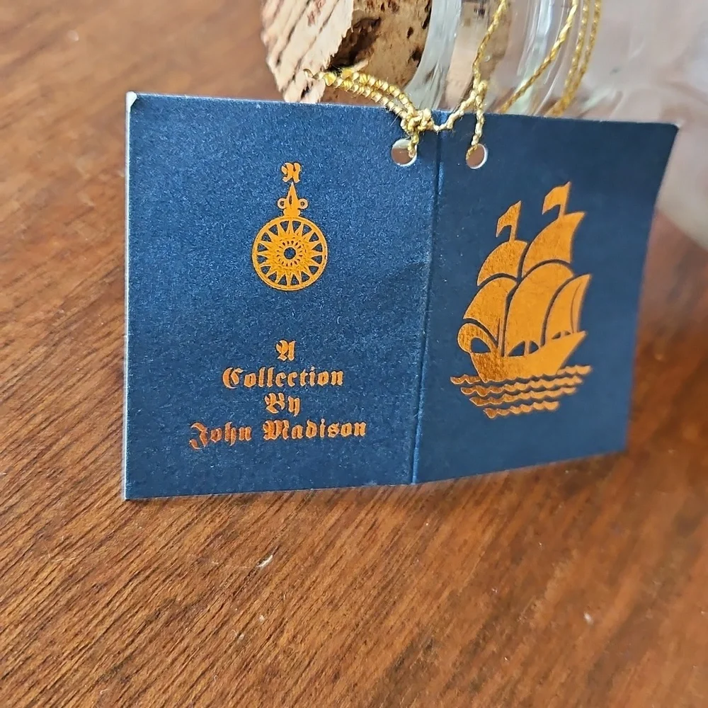 Vintage John Madison Three Mast Ship In A Bottle - Picture 7 of 12
